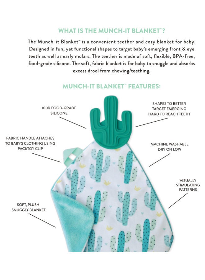 Cacti Cutie Pie Munch-It Teething Blankey