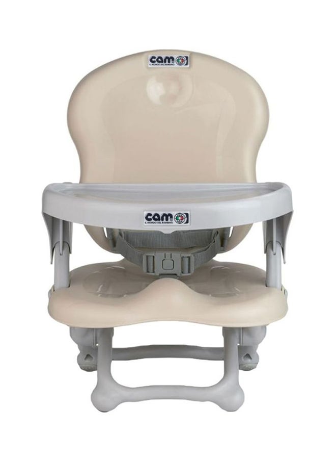 Smarty Booster Baby Feeding Chair, Snack Seat, Smart Pop, Portable, Booster Seat With Tray Eating, Dinning Lightweight, Compact Fold, Travel, Camping - Cream