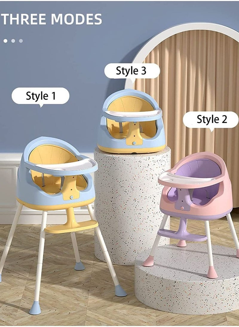 Baby High Chair for Dinning 3 in 1 Rest Chair and Playing Toys(Sky Blue)