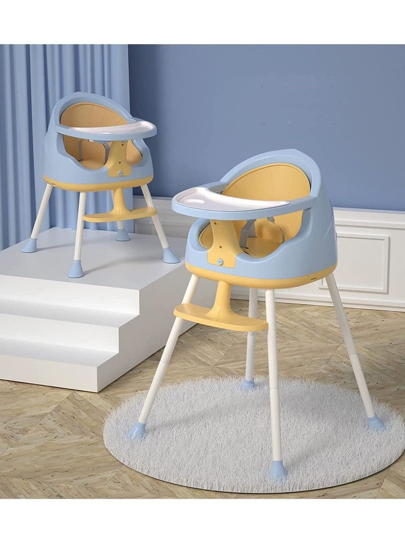 Baby High Chair for Dinning 3 in 1 Rest Chair and Playing Toys(Sky Blue)