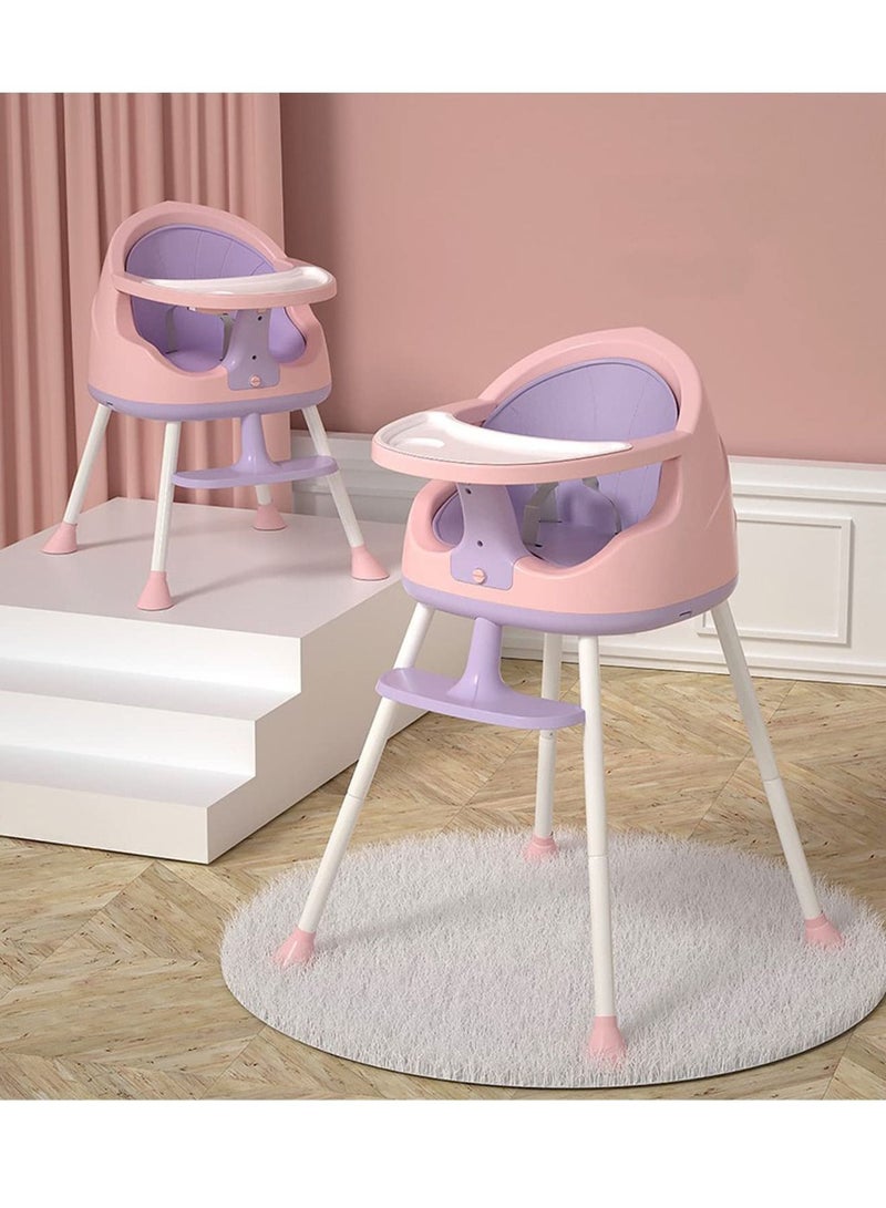 Baby High Chair for Dinning 3 in 1 Rest Chair and Playing Toys(Princess Pink)