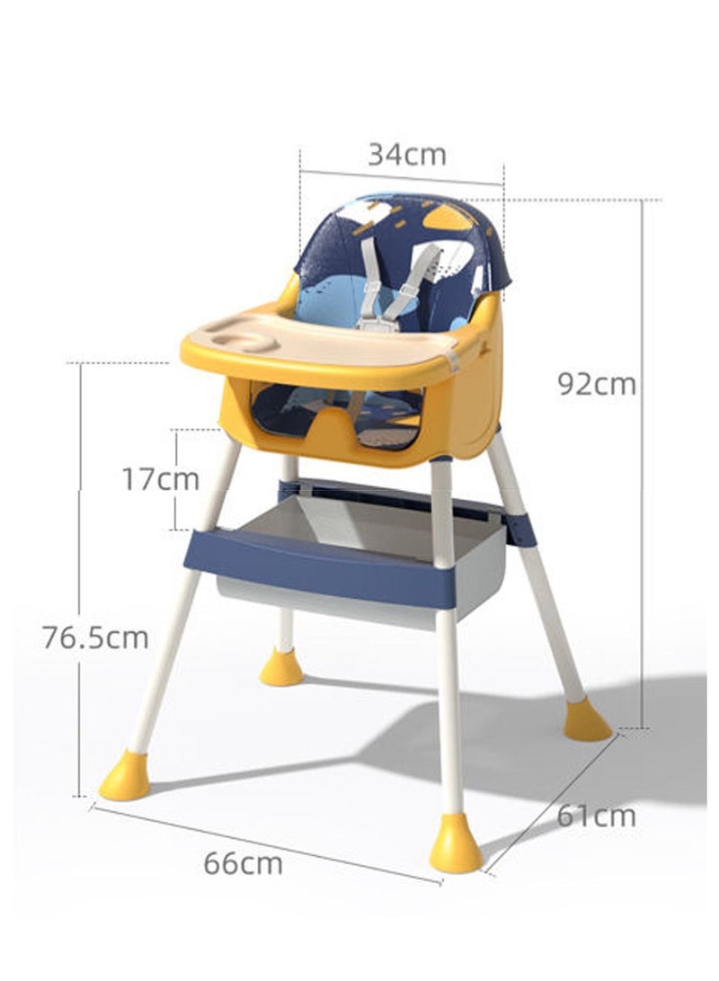 Baby 3 in 1 High Chair adjustable Hight for Babies and Toddlers