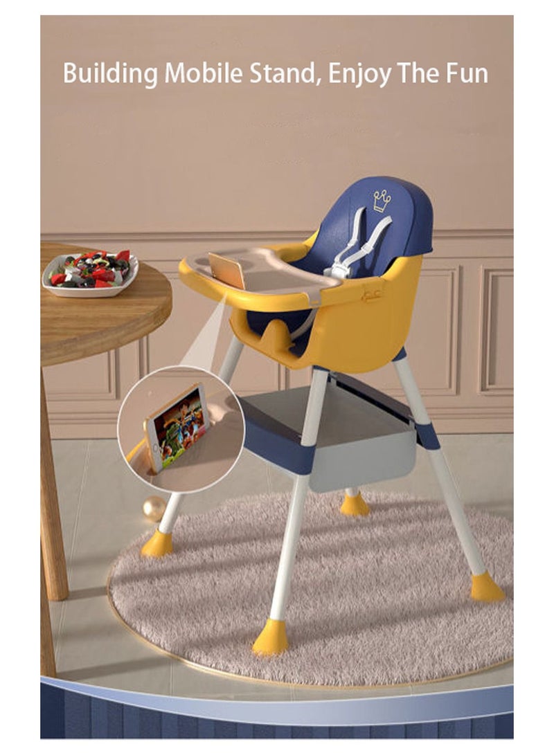 Baby 3 in 1 High Chair adjustable Hight for Babies and Toddlers