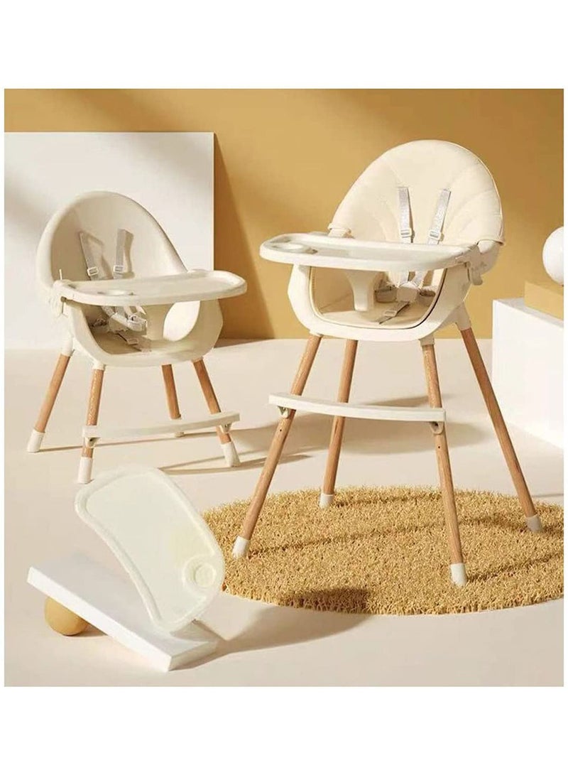 3 in1 HighChair for Babies and Toddlers Dinning Adjustable Height(Beige)