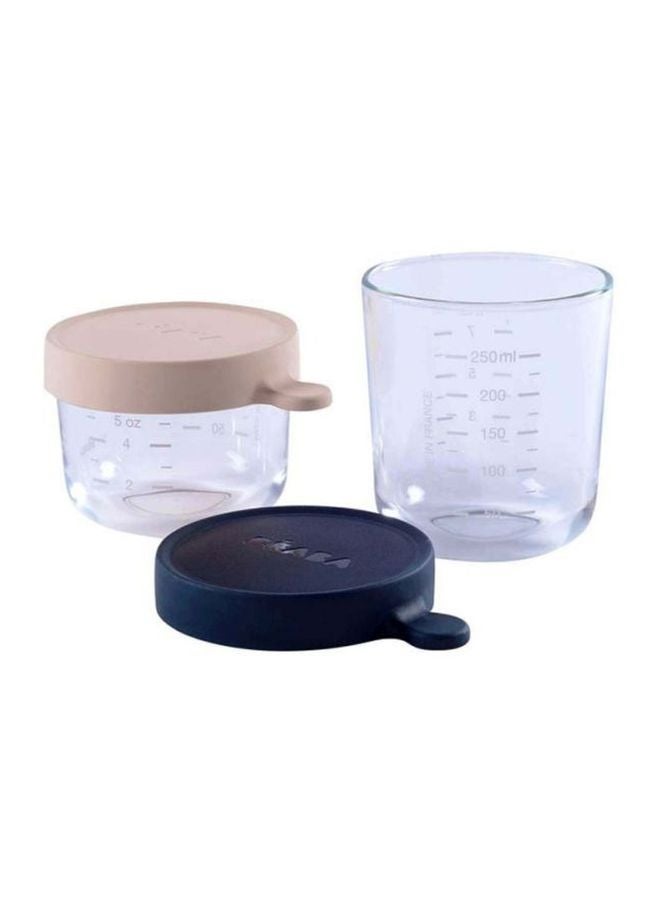 2-Piece Glass Containers Set