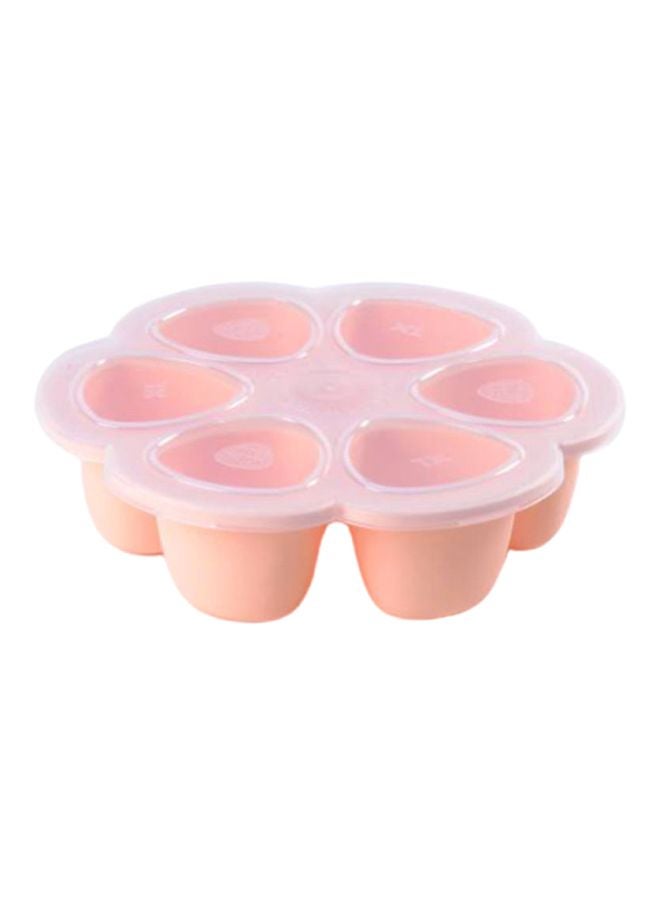 Multiportion Food Container - Peach/Clear