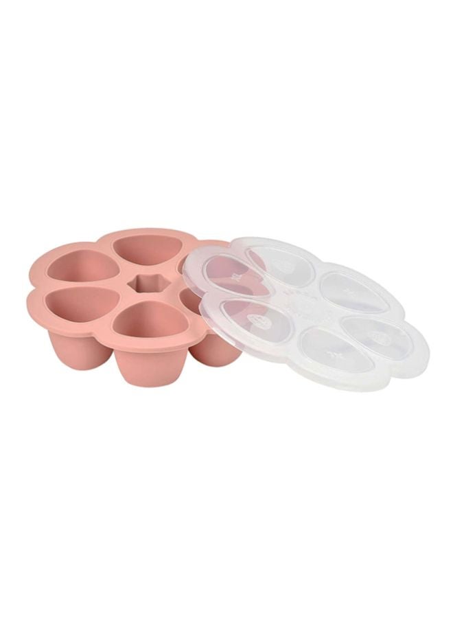 Multiportion Food Container - Peach/Clear