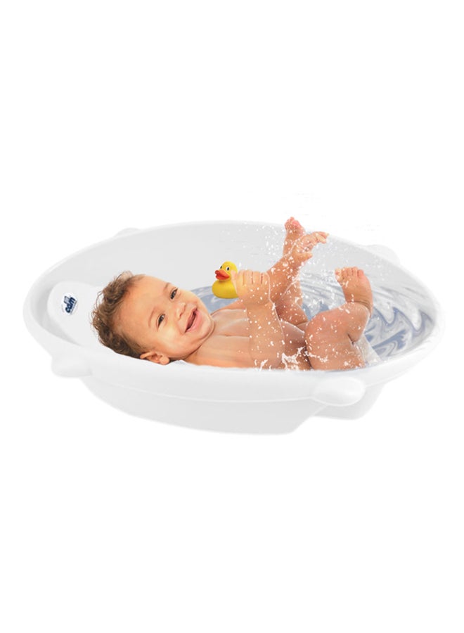 Cam Bollicina Baby Bath Tub - White, 1 Piece - From 0 To 12 Months, Support Feet And Plug To Drain The Water, Newborn Bath Tub For Baby, Portable Baby Bathtub, Made In Italy