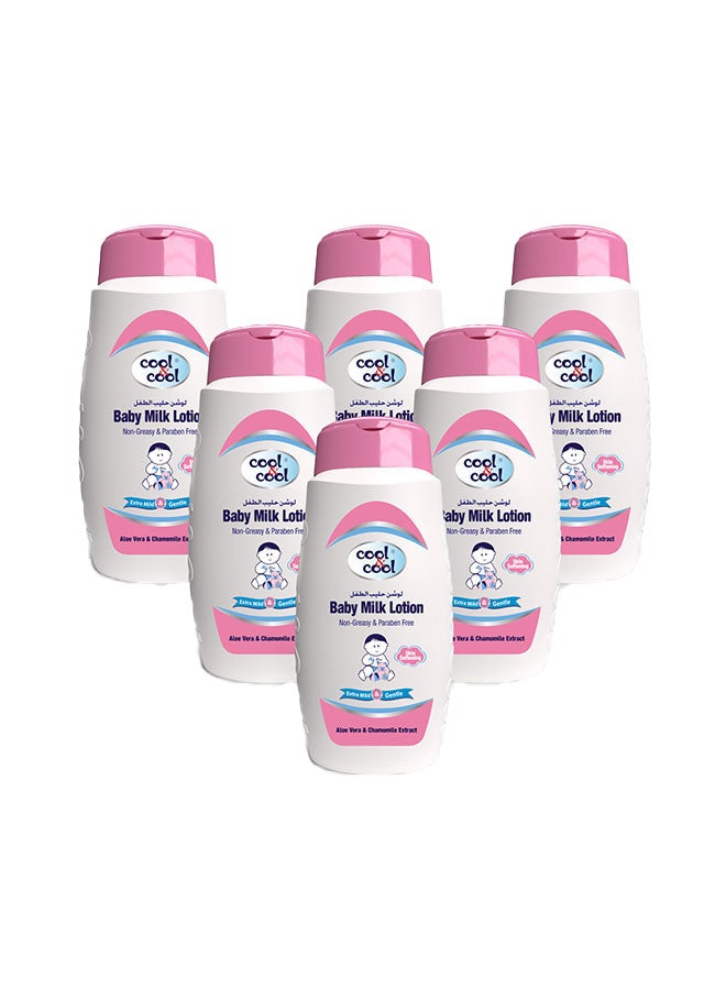 Pack of 6 Baby Milk Lotion 250ml