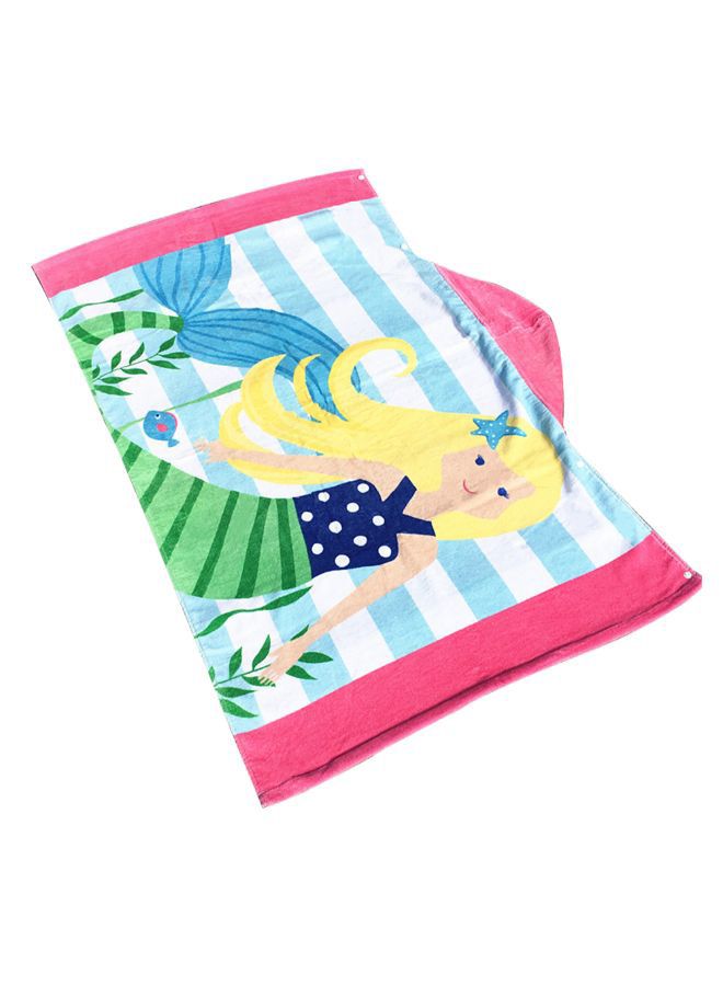 Mermaid Cartoon Hooded Beach Blanket Towel