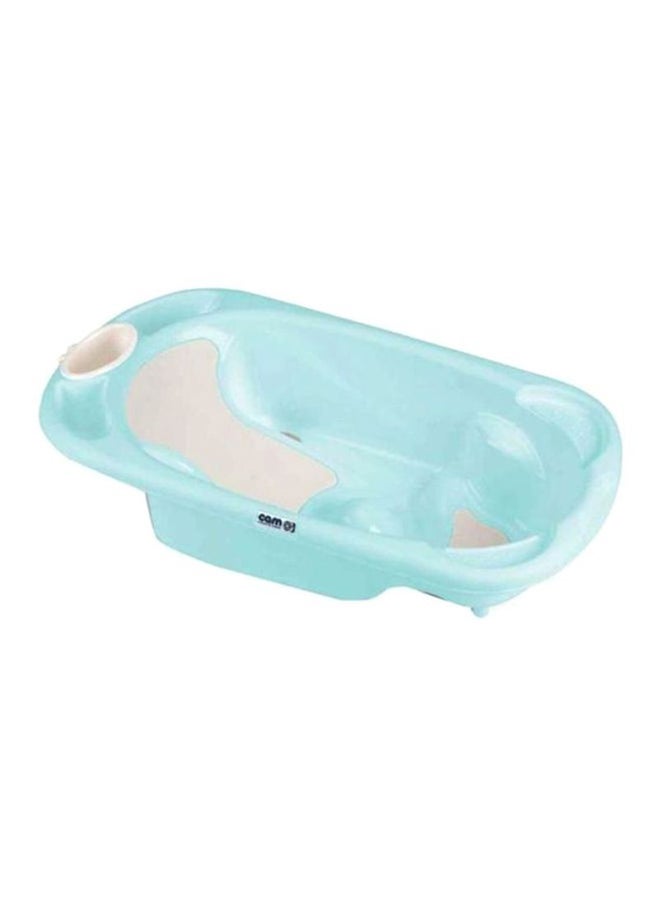 Baby Bagno Bath Tub - Blue , Bathtime For Baby, Soap And Sponge Trays, Shower Accessory, Support Feet, Plug To Drain The Water, From 0 To 12 Months, Made In Italy