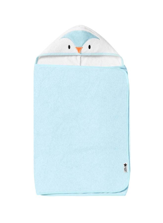 Splashtime Hug ‘n’ Dry Hooded Towel, Highly Absorbent And Super SOft MicrOfibre Material, Hypoallergenic, 6-48m, Percy the Penguin GrOfriend, Blue