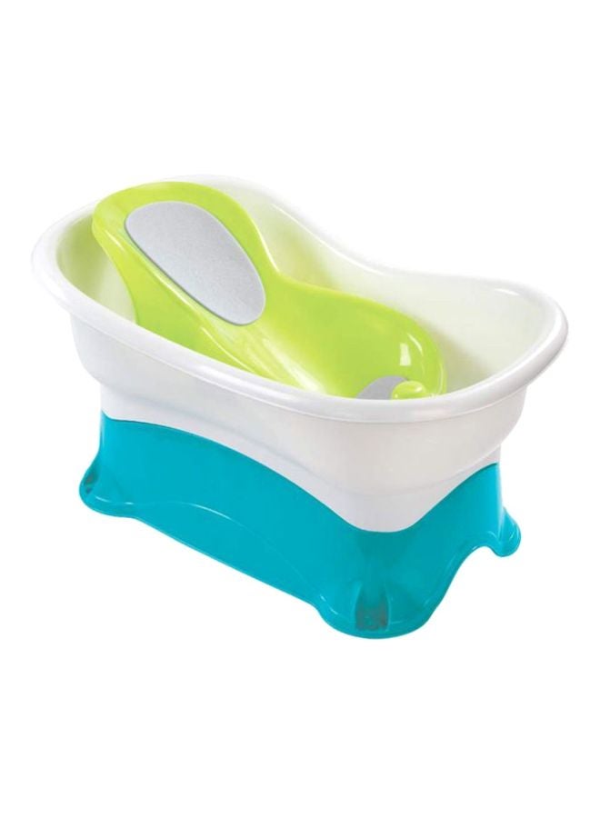 3-In-1 Comfort Height Bath Center With Step Stool - Green/Blue/White