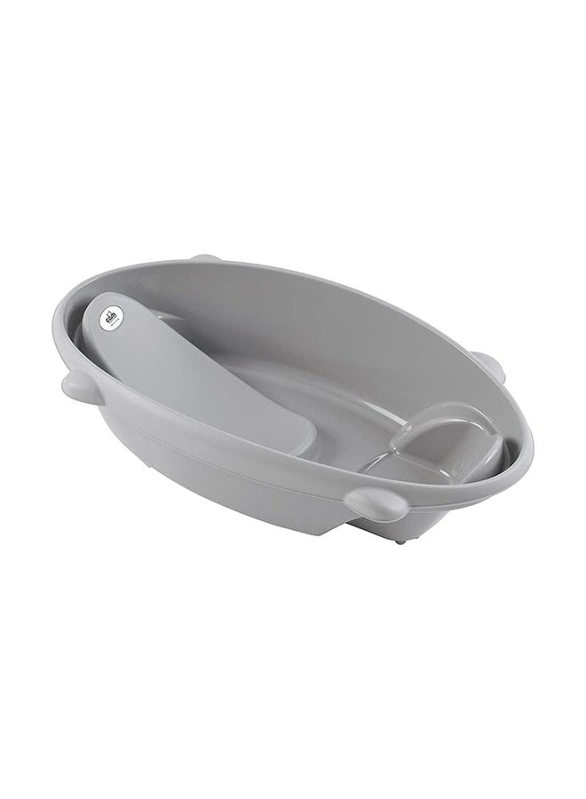 Bollicina Baby Bath Tub - Gray, 1 Pc - From 0 To 12 Months, Support Feet And Plug To Drain The Water, Newborn Bath Tub For Baby, Portable Baby Bathtub