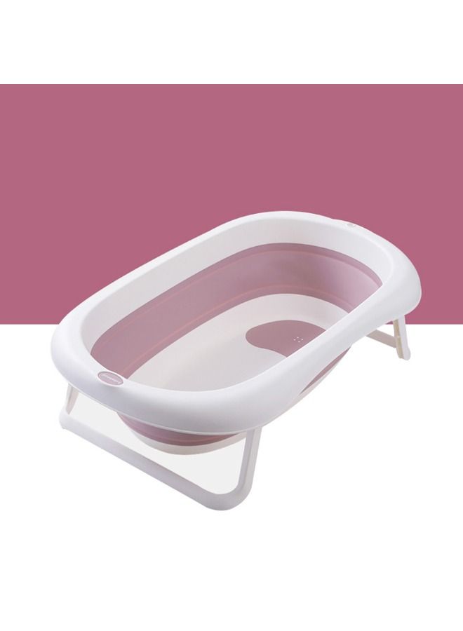 Baby Bathtub - Foldable Space-Saving Design, Non-Slip & Comfortable Bath for Newborns and Toddlers, Easy to Clean, Portable & Compact, Purple