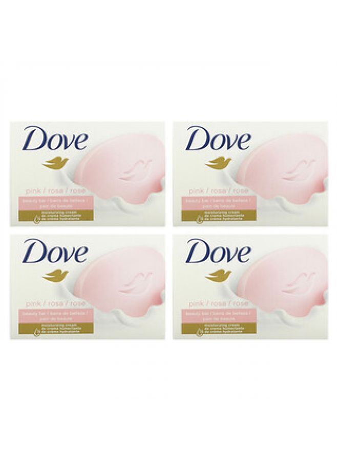 Dove Beauty Bar Soap with Deep Moisture Pink 4 Bars 3.75 oz 106 g Each