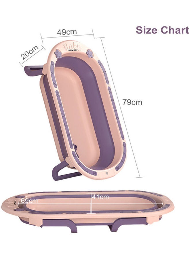 Folding Bath Tub For Newborn With Soft Edges, 0-6 Years, Purple