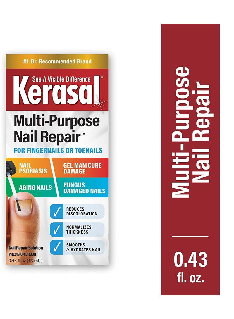 Kerasal Multi-Purpose Nail Repair, Nail Solution for Discolored and Damaged Nails, 0.43 fl oz
