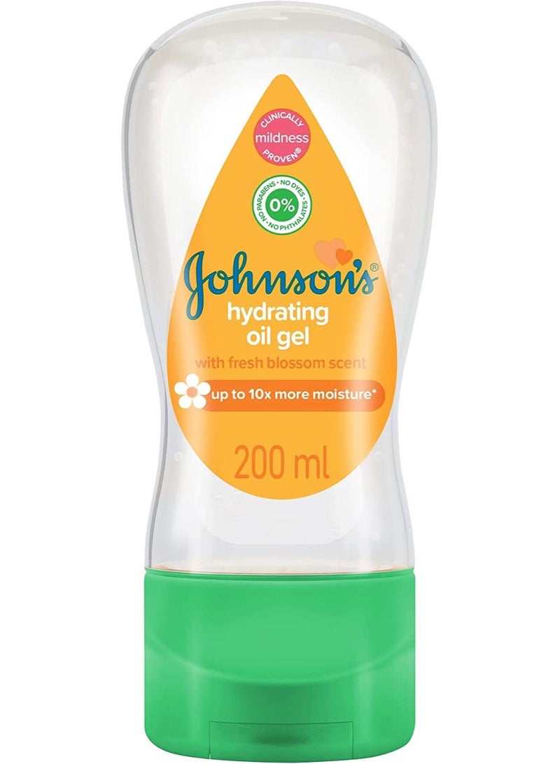 Johnson's Hydrating Baby Oil Gel With Fresh Blossom Scent Clear 200ml