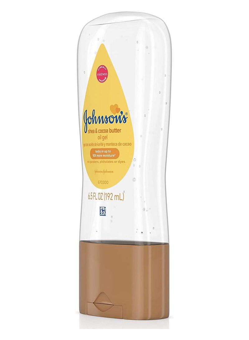 Pack of 3 Johnsons Baby Oil Gel With Shea Cocoa Butter For Baby Massage 192ml