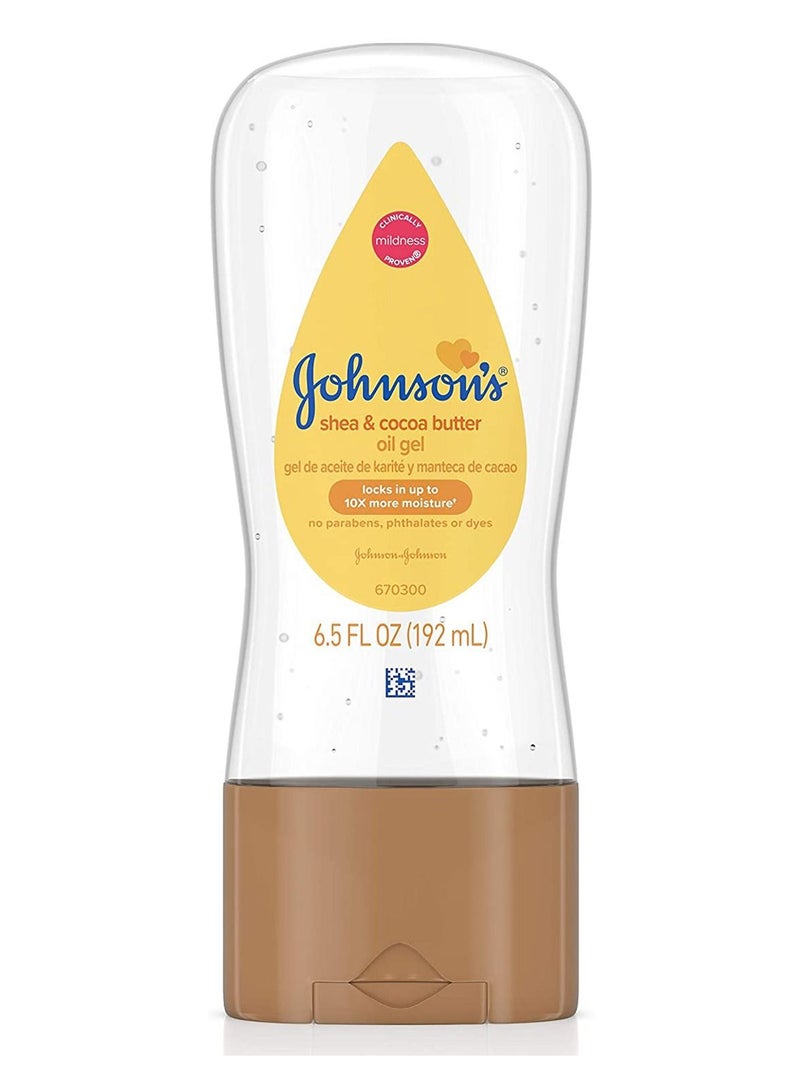 Pack of 3 Johnsons Baby Oil Gel With Shea Cocoa Butter For Baby Massage 192ml