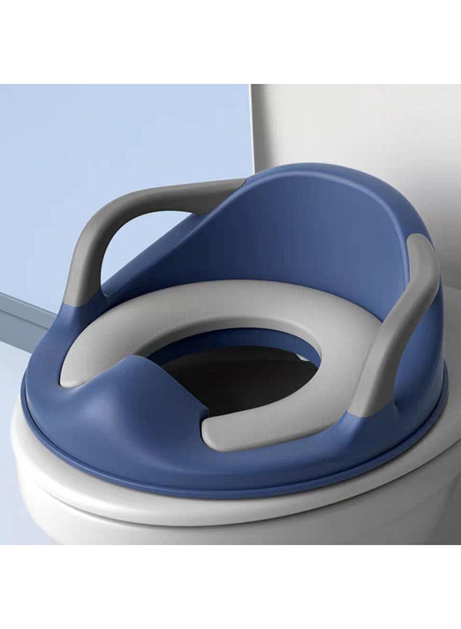 Potty Trainer Cushioned Seat Durable For Baby With Cushion And Handles - Blue