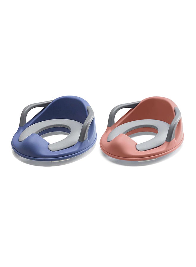 Potty Trainer Cushioned Seat Durable For Baby With Cushion And Handles - Blue