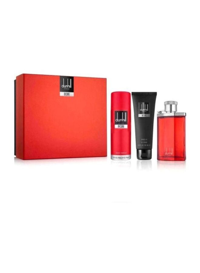 Desire Gift Set EDT Spray 100, Shower Gel 90, Body Spray 195ml