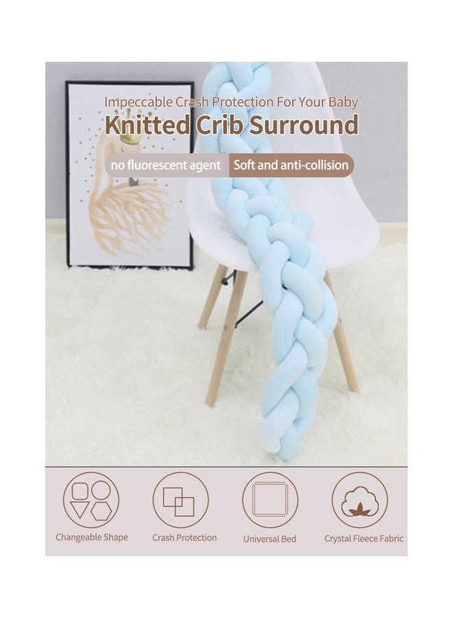 Twist Weaving 4 Strands Of Woven Strips Knotted Baby Anti-Collision Bed Surround