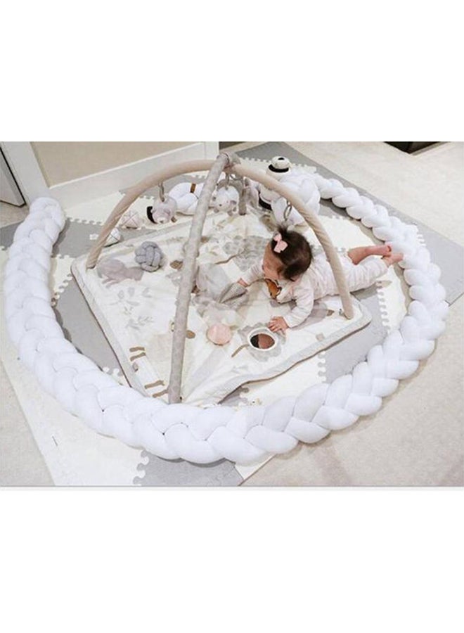 Twist Weaving 4 Stands Of Woven Strips Knotted Baby Anti-Collision Bed Surround