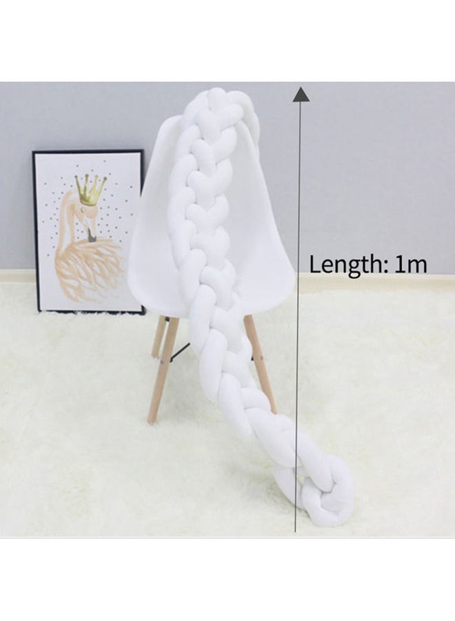 Twist Weaving 4 Stands Of Woven Strips Knotted Baby Anti-Collision Bed Surround