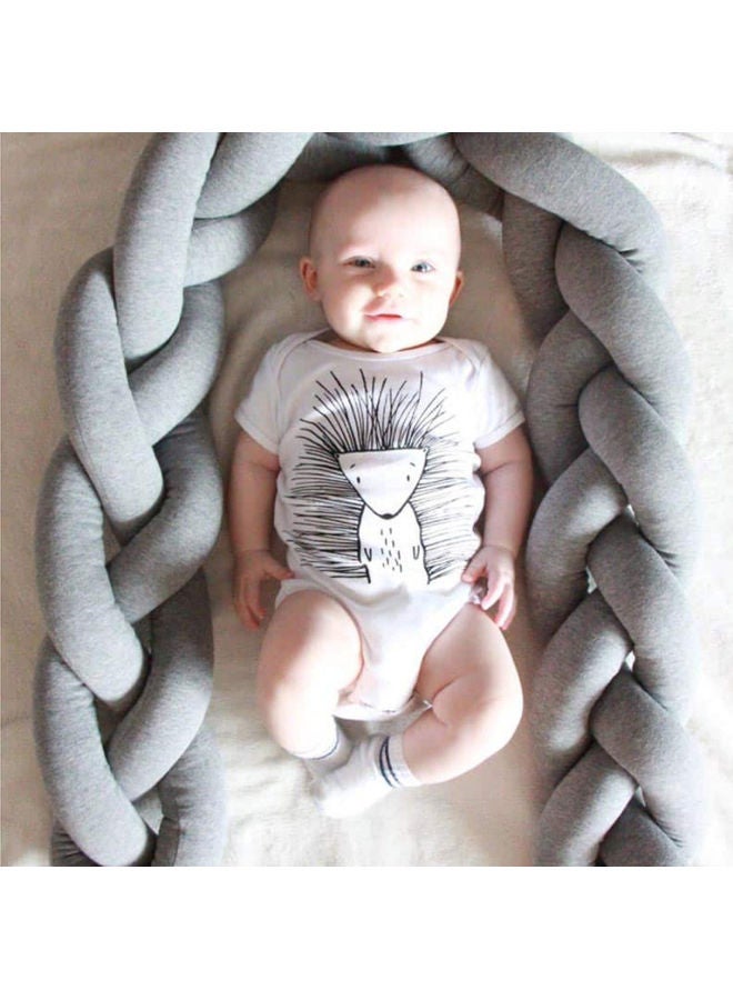 Twist Weaving 4 Strands Of Woven Strips Knotted Baby Anti-Collision Bed Surround