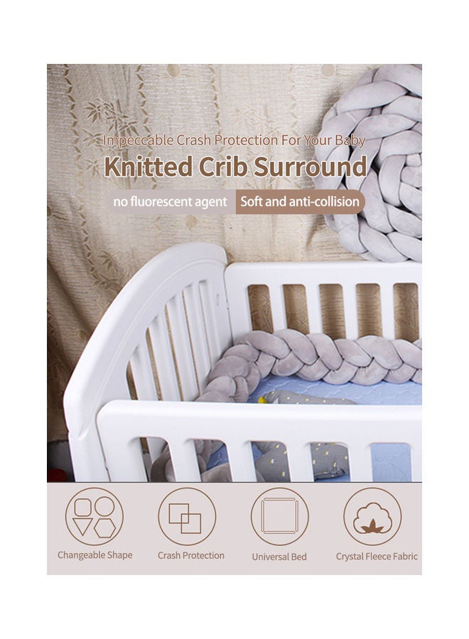 Twist Weaving 4 Strands Of Woven Strips Knotted Baby Anti-Collision Bed Surround