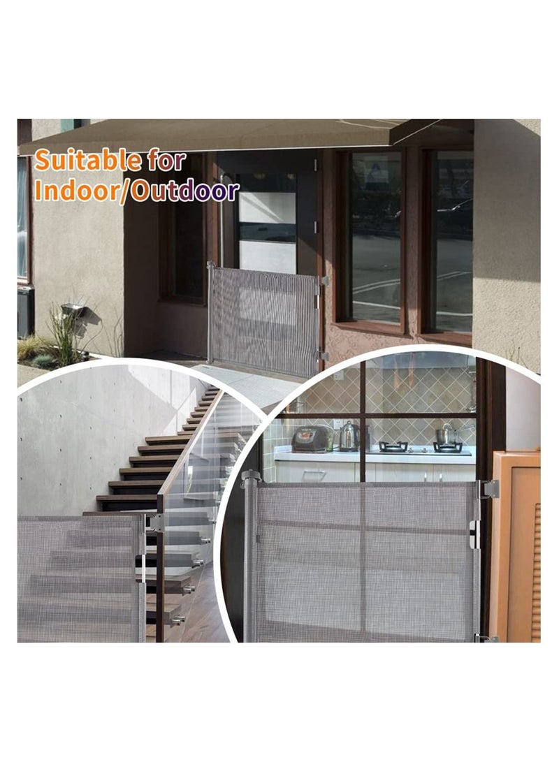 Baby Retractable Mesh Gate Suitable For 6 To 36 Months - Grey