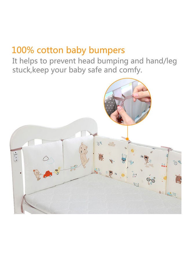 6-Piece Washable Baby Bedding Bumpers Crib