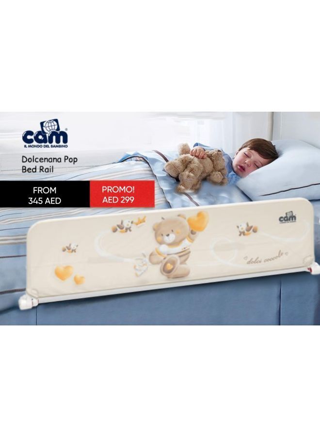 Portable Dolcenanna Baby Barricade, Toddler Bed Railing, Barrier, Crib Fence, Rail Guard, With Safety Side Assist For Children - Beige