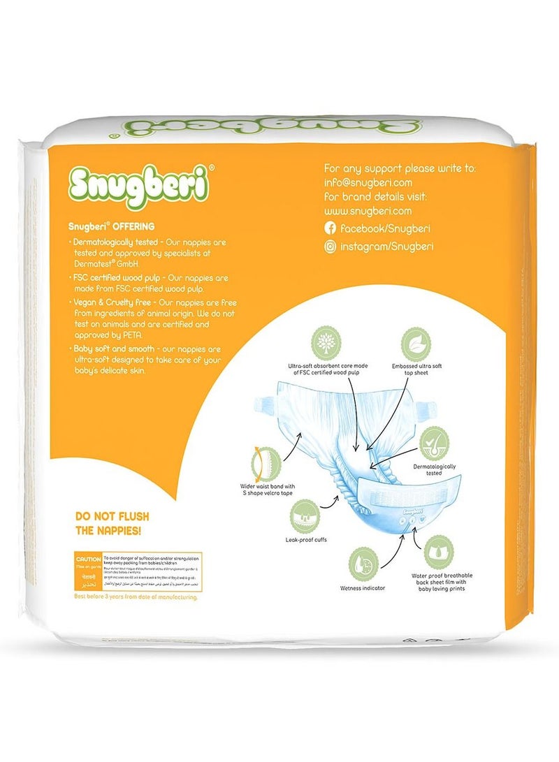 Premium Eco-Friendly Chlorine Free Feather Soft Printed Diapers Made Of Natural Wood Pulp With Wetness Indicator Size 2 Small 4-7Kg - Mega Pack 74'S