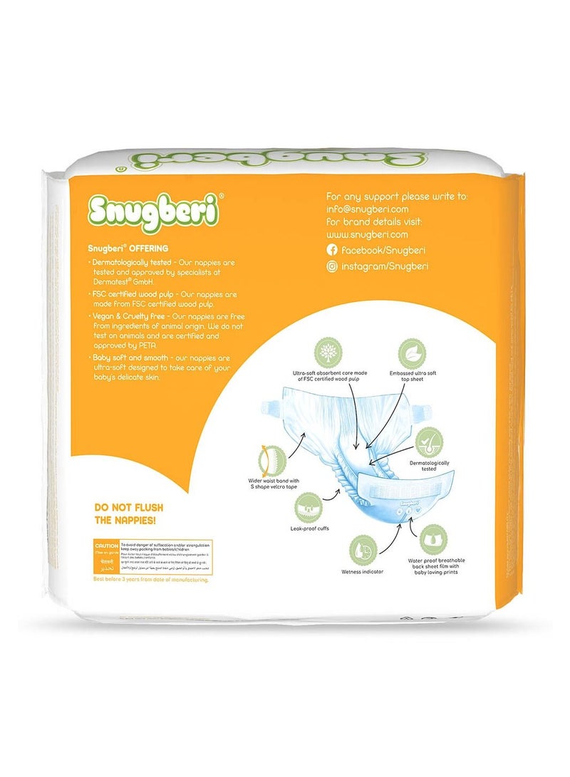 Premium Eco-Friendly Chlorine Free Feather Soft Printed Diapers Made Of Natural Wood Pulp With Wetness Indicator Size 1 New Born 2-5Kg - Mega Pack 80'S