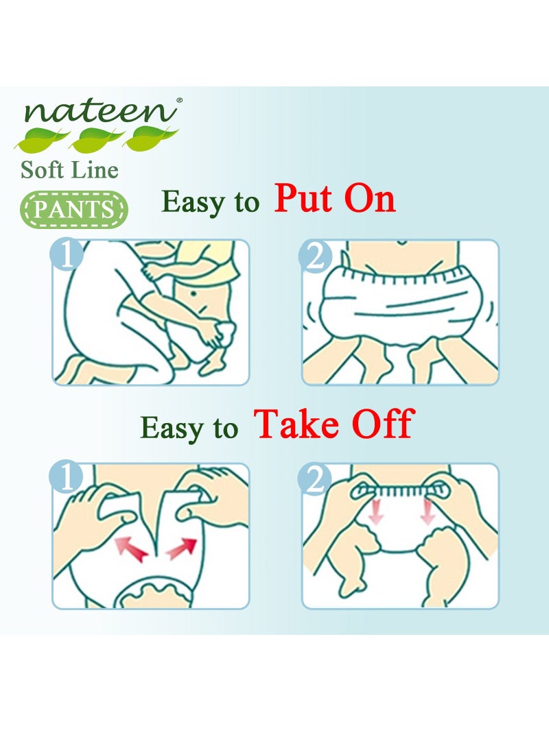 Soft Line Baby Pants Diapers ,Size 5 (12-17kg), X-Large Baby Pull Ups,72 Count Diaper Pants,Super Soft and Breathable Baby Diapers Pants.