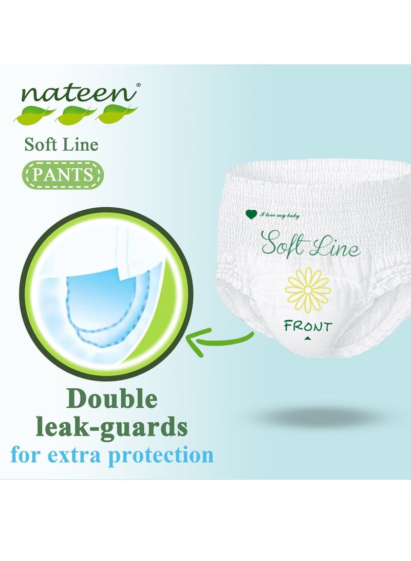 Soft Line Baby Pants Diapers ,Size 5 (12-17kg), X-Large Baby Pull Ups,72 Count Diaper Pants,Super Soft and Breathable Baby Diapers Pants.