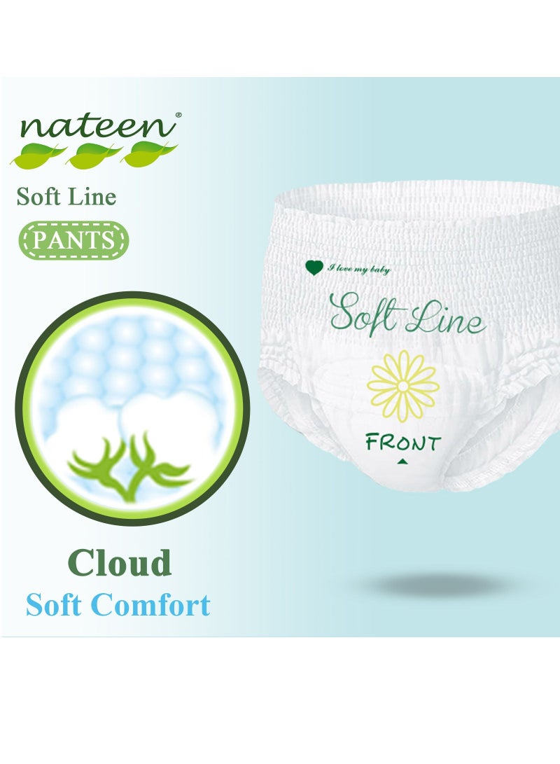 Soft Line Baby Pants Diapers ,Size 5 (12-17kg), X-Large Baby Pull Ups,72 Count Diaper Pants,Super Soft and Breathable Baby Diapers Pants.