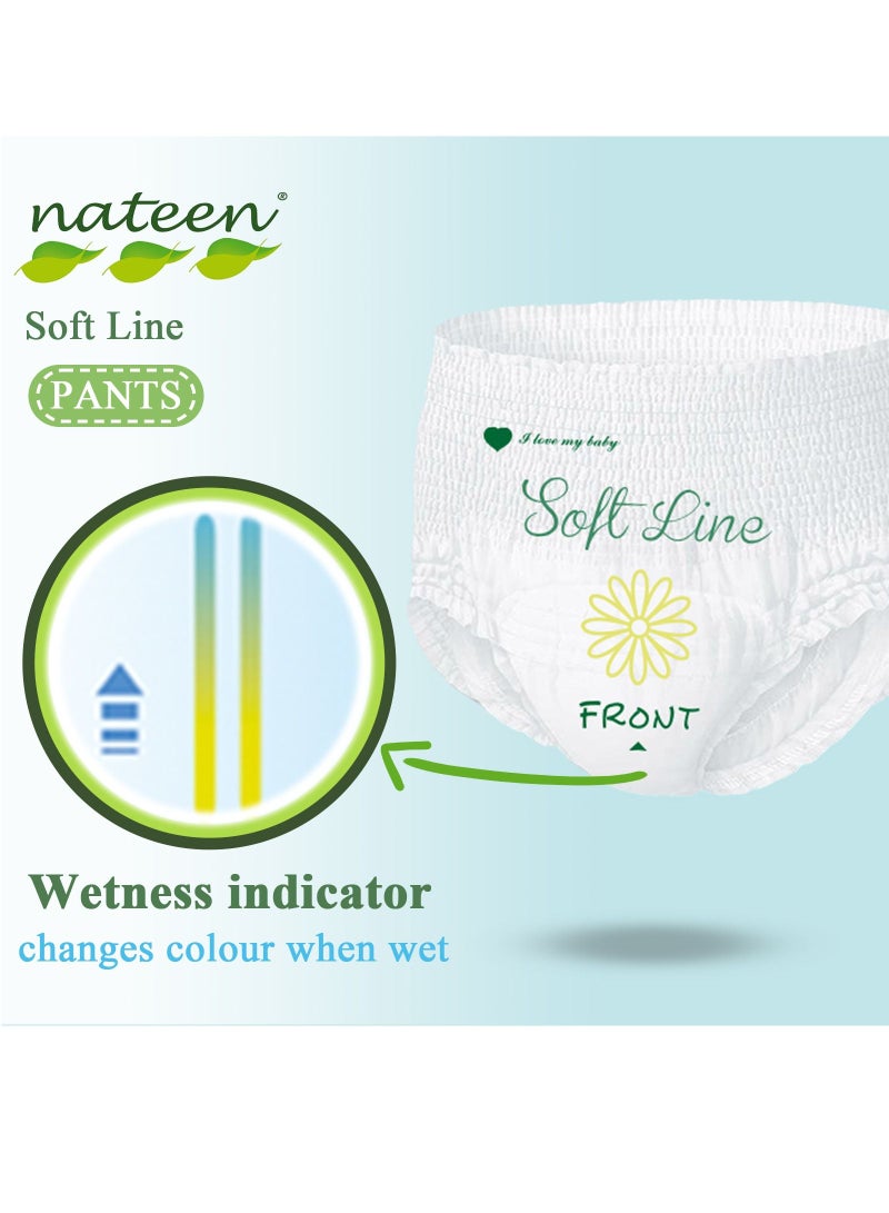 Soft Line Baby Pants Diapers ,Size 5 (12-17kg), X-Large Baby Pull Ups,72 Count Diaper Pants,Super Soft and Breathable Baby Diapers Pants.