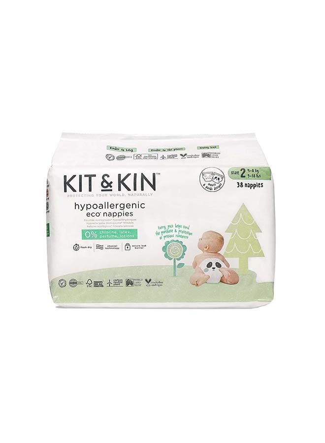 Eco Diapers Size 2, 38 Pack