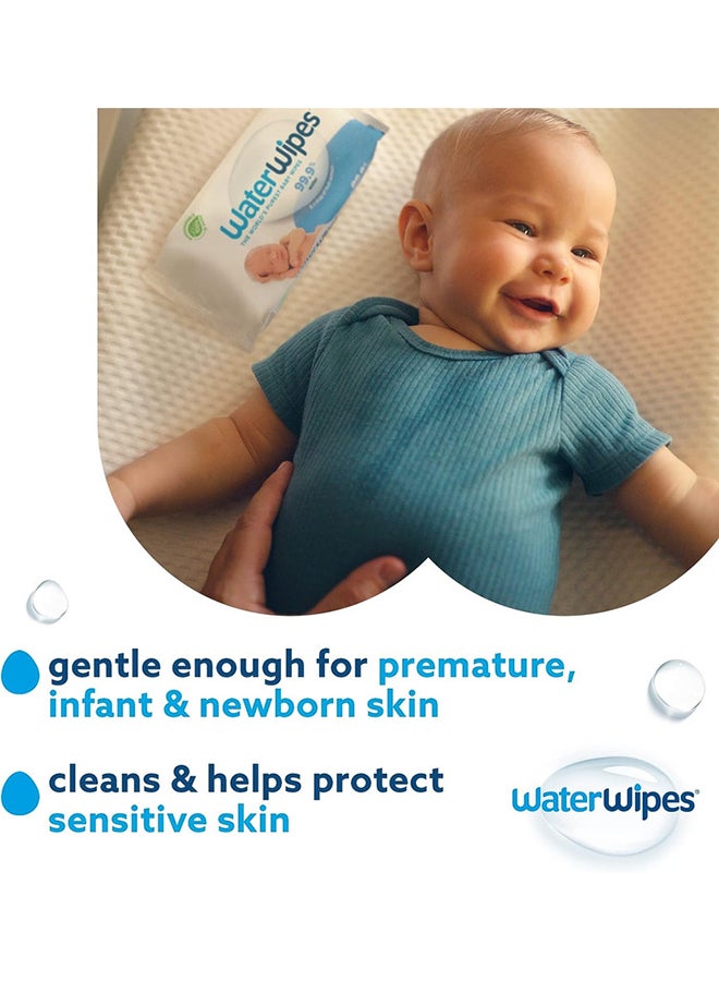 Original Plastic Free Baby Wipes, 720 Wet Wipes, 99.9% Water Based And Unscented For Sensitive Skin Pack of 12