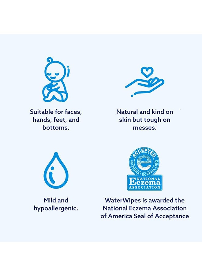 Original Plastic Free Baby Wipes, 720 Wet Wipes, 99.9% Water Based And Unscented For Sensitive Skin Pack of 12