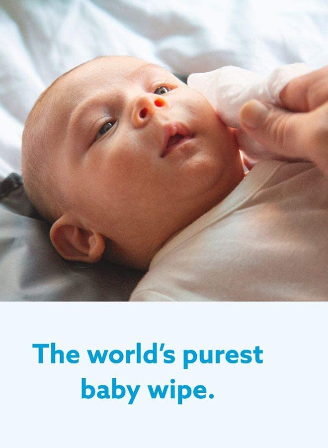 Original Plastic Free Baby Wipes, 720 Wet Wipes, 99.9% Water Based And Unscented For Sensitive Skin Pack of 12