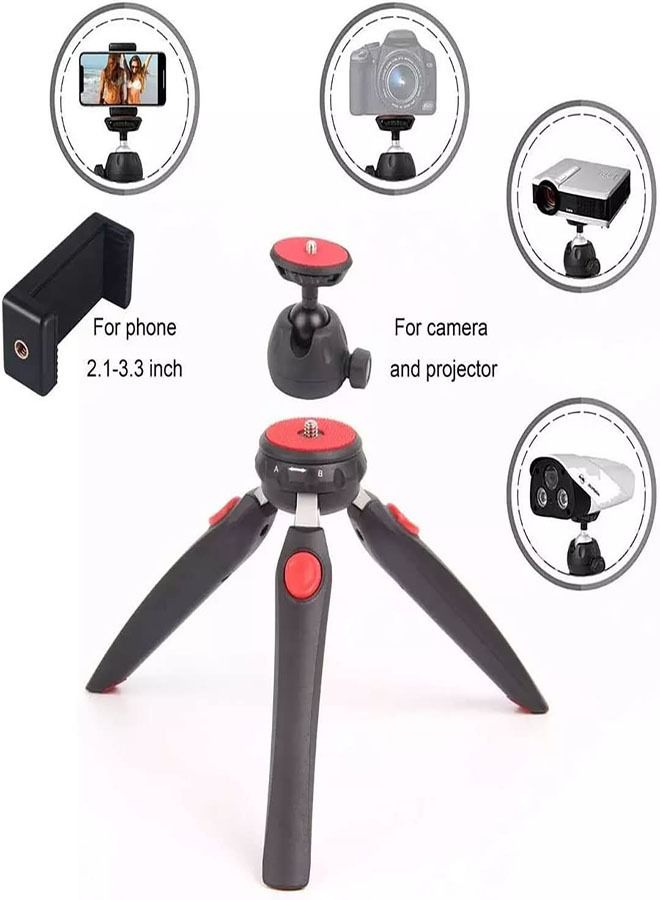 Top Mini Portable Fold-able Extendable Tripod Stand for Mobile Phones and DSLR with Universal Mobile Phone Holder Convenient Telescopic Mini Tripod Table(MT-35)