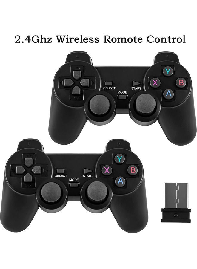 Wireless Retro Game Console, Plug and Play Video Game Stick Built in 10000+ Games,9 Classic Emulators, 4K High Definition HDMI Output for TV with Dual 2.4G Wireless Controllers 64G