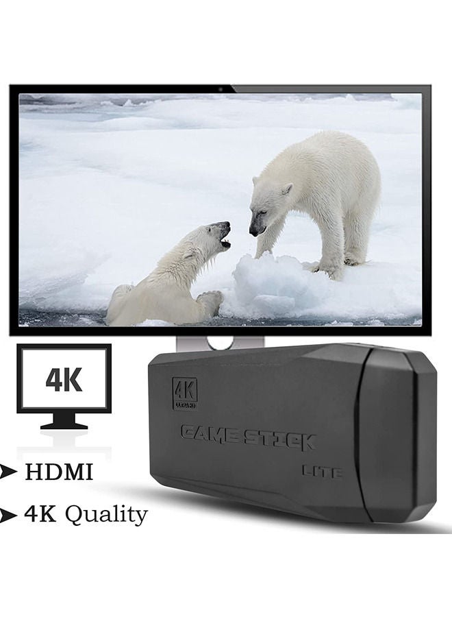 Wireless Retro Game Console, Plug and Play Video Game Stick Built in 10000+ Games,9 Classic Emulators, 4K High Definition HDMI Output for TV with Dual 2.4G Wireless Controllers 64G