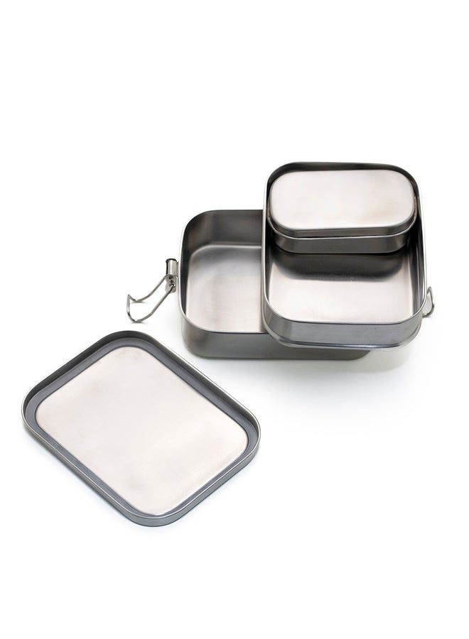 Stainless Steel 2-Layer Lunchbox with Mini Steel Container